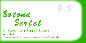 botond serfel business card